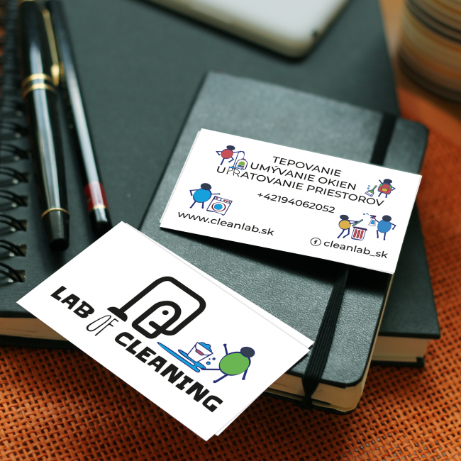 lab of cleaning business card